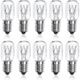 thumbnail image 1 of Paquete de 10 bombillas Pygmy yuxing de rosca Edison pequeña SES E14 de 25 W bombilla incandescente transparente T22 regulable, 1 of 5
