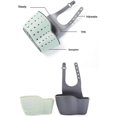 thumbnail image 3 of 3-Piece Kitchen Sink Organizer Set: Hanging Drain Rack, Storage Holder for Tub Tools, Sponge and Soap, and Sink Storage Bag with Accessories, 3 of 5