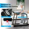 thumbnail image 2 of Resenkos 2.5 HP Walking Treadmill with Extended Handrails for Senior Users - Black, 2 of 8