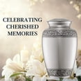 thumbnail image 4 of Ample Cremation Urns for Ashes - Meena Coated Aluminum Memorial Urns | Elegant Design | 4 Size Options (Keepsake 3x2 inch & Large 10.5x6.5 inch) Engravable 1 Large With Engrave (Model No - ACU011), 4 of 10