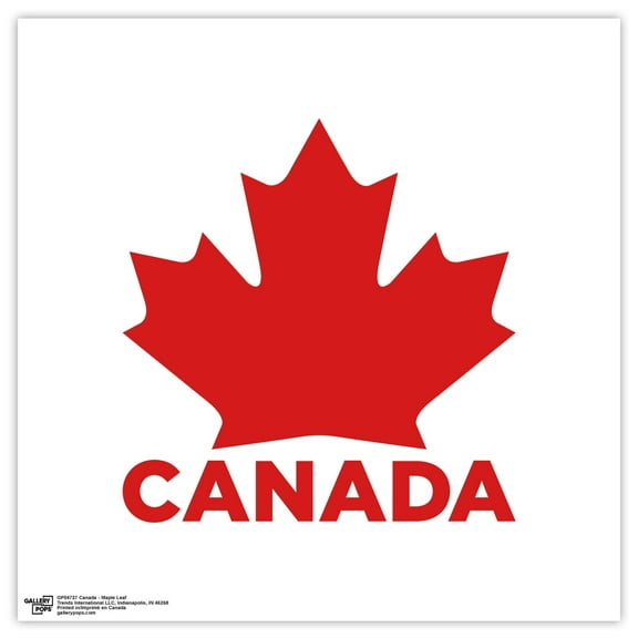 Gallery Pops Canada - Maple Leaf Wall Art, Unframed Version, 12" x 12"