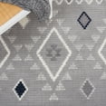 thumbnail image 6 of SAFAVIEH Marrakesh Lemoine Southwestern Polyester Area Rug, Grey/Light Grey, 8' x 10', 6 of 8