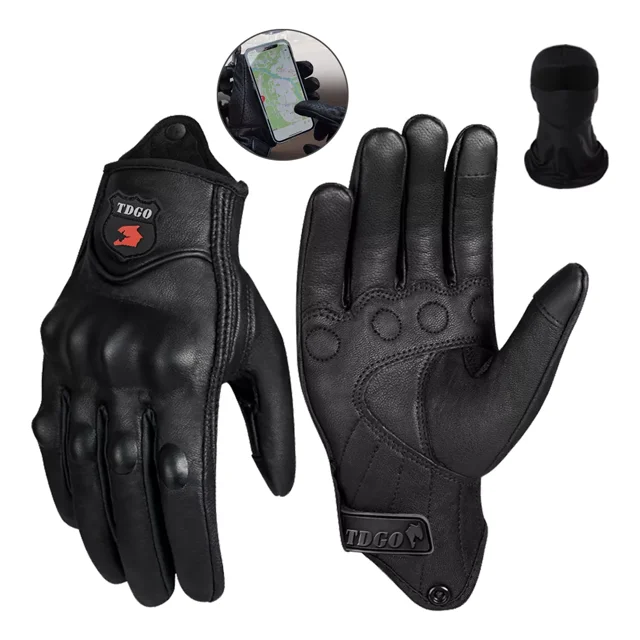 Guantes Para Moto 100% Piel De Cabra, Transpirables Y Llevab
