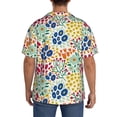 thumbnail image 7 of Goofa Cartoon Flowers Printed Men's Casual Short-sleeved Shirt,Lightweight Breathable Button-down,Summer Casual men's top,Versatile Fashion shirt-Medium, 7 of 7