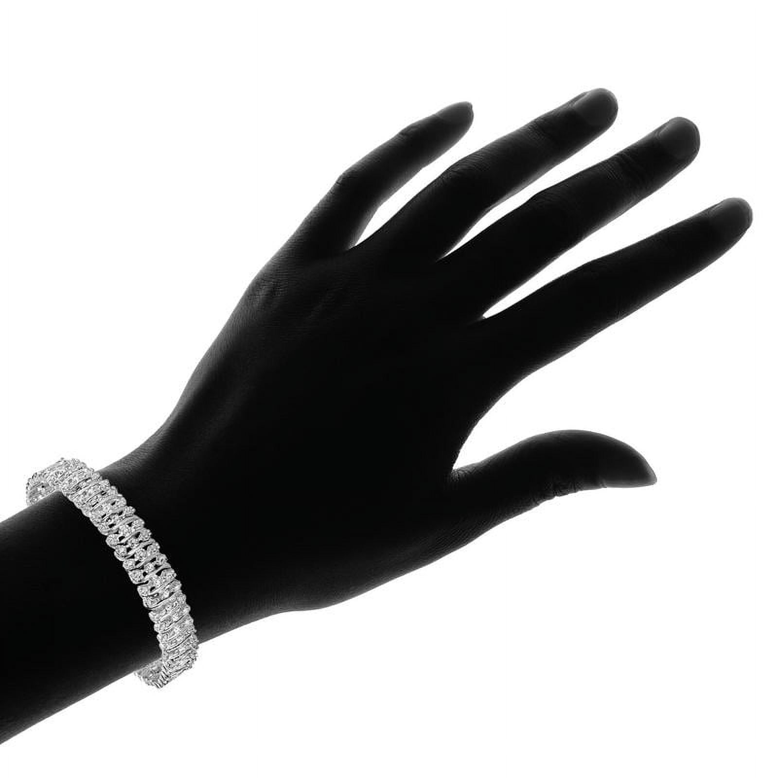 db Designs S Pattern Diamond Tennis Bracelet 1.00ct t.w. in Silver