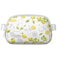 thumbnail image 1 of Vintage Lemon Floral Fanny Pack – Summer Fruit Waist Bag in Cute Yellow & White Design, 1 of 4