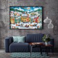 thumbnail image 4 of Punto de cruz completo Ciudad Nieve Escena 11CT DIY Impreso Paisaje Bordado Arte de la pared Tmvgtek decoración de arte en el hogar, 4 of 9