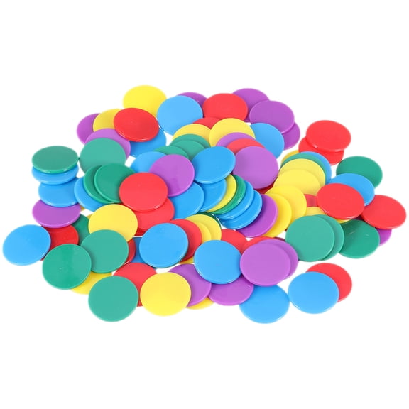 100 fichas de juego de colores para contar, discos educativos para juegos de fichas.
