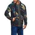 thumbnail image 2 of Honeii Colorful Patterned Snake Print Hoodies for Men, Pullover & Full Zip, Breathable Zip up Hoodie, Sweatshirt-XX-Large, 2 of 5