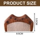 thumbnail image 2 of Peine de madera para desenredar y peinar: pequeño peine de bolsillo de dientes finos de madera natural para mujer., 2 of 5