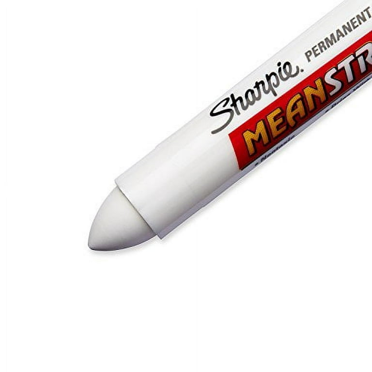Sharpie Mean Streak Permanent Marking Stick, Bullet Tip, White (Pack of 12)  - 85018 