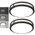 thumbnail image 1 of Elekeed 16Inch LED Ceiling Light Fixtures 2 Pack, 48W Flush Mount Ceiling Light, 4800LM Super Bright Ceiling Mount Light, Dimmable Black Ceiling Ligh, 1 of 7