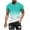 Sky Blue, variant on Cmfcve Men's Summer Shirt Short Sleeve Round Neck Gradient Tee Tops Printed Breathable Beach Blouse