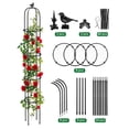 thumbnail image 3 of 2 Pcs Garden Trellis for Climbing Plants, 6.2 Ft Rustproof Metal Pipe with Heavy Duty Plastic Coated, Garden Outdoor Indoor Potted Plant Support, Obelisk Garden Trellis for Climbing Vine, 3 of 9