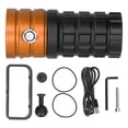 thumbnail image 2 of Waterproof Torch, Easy To Use Convenient To Use Diving Flashlight Powerful Functions  For Diving For Camping Orange, 2 of 8