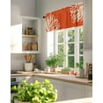 thumbnail image 3 of Rod Pocket Window Valances Classic Ocean Beige Coral on Orange Short Kitchen Curtains Abstract Marine Window Treatment Drapes for Bedroom Bathroom Living Room 42x18In,1 Panel, 3 of 7