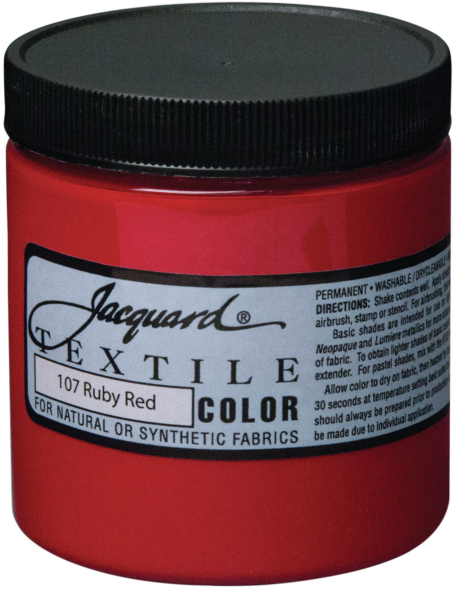 Jacquard Textile Color Fabric Paint 8ozRuby Red