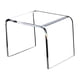 thumbnail image 3 of Mesa auxiliar de acrílico, mesa auxiliar de acrílico para bebidas, alimentos, refrigerios con reposapiés de borde redondo, decoración del hogar para Transparente, 3 of 7