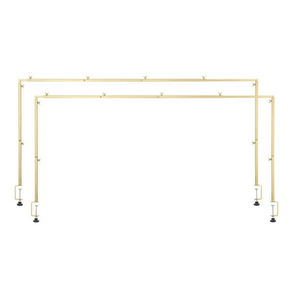 Over Table Rod Stand 2Pcs, Adjustable 28-98" Arch Frame for Decorations, Heavy Duty Tabletop Display Stand with Clamp, Wedding Balloon Arch Kit with Storage Bag
