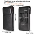 thumbnail image 4 of HOMEIORA Holster for Galaxy S25 Ultra S24 Ultra S23 Ultra 5G Note 20 Ultra 5G Note 10+ Plus 5G, Premium Leather Pouch with Belt Clip Phone Holster Belt Case, Black - XXL, 4 of 8