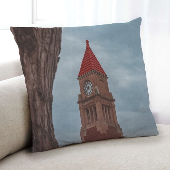 Ahgly Company Time Indoor Throw Pillow, 18 inch by 18 inch