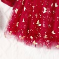 thumbnail image 6 of vigerkar Toddler Girls Tutu Dresses Velvet Tulle Dress with Sequin Long Sleeve Holiday Party Fall Winter Dress 2-4Y (Wine, 12-18 Months), 6 of 8