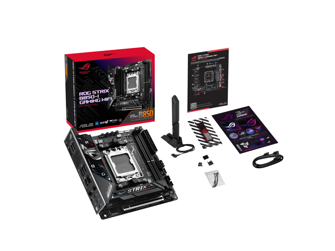 Asus ROG Strix B850-I GAMING WIFI Gaming Desktop Motherboard - AMD B850 Chipset - Socket AM5 - Mini ITX (90mb1k30-m0aay0)