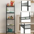 thumbnail image 4 of Set of 2 Metal Storage Shelves - 5-Tier Standing Shelf Unit for Kitchen, Bathroom, Pantry, Garage & Balcony, Black, 4 of 6