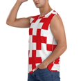 thumbnail image 3 of Bingfone Red Cross 1 Pattern Men's Tank Tops Workout Sleeveless Tee Shirts Running Beach Tanks for Men-Small, 3 of 7