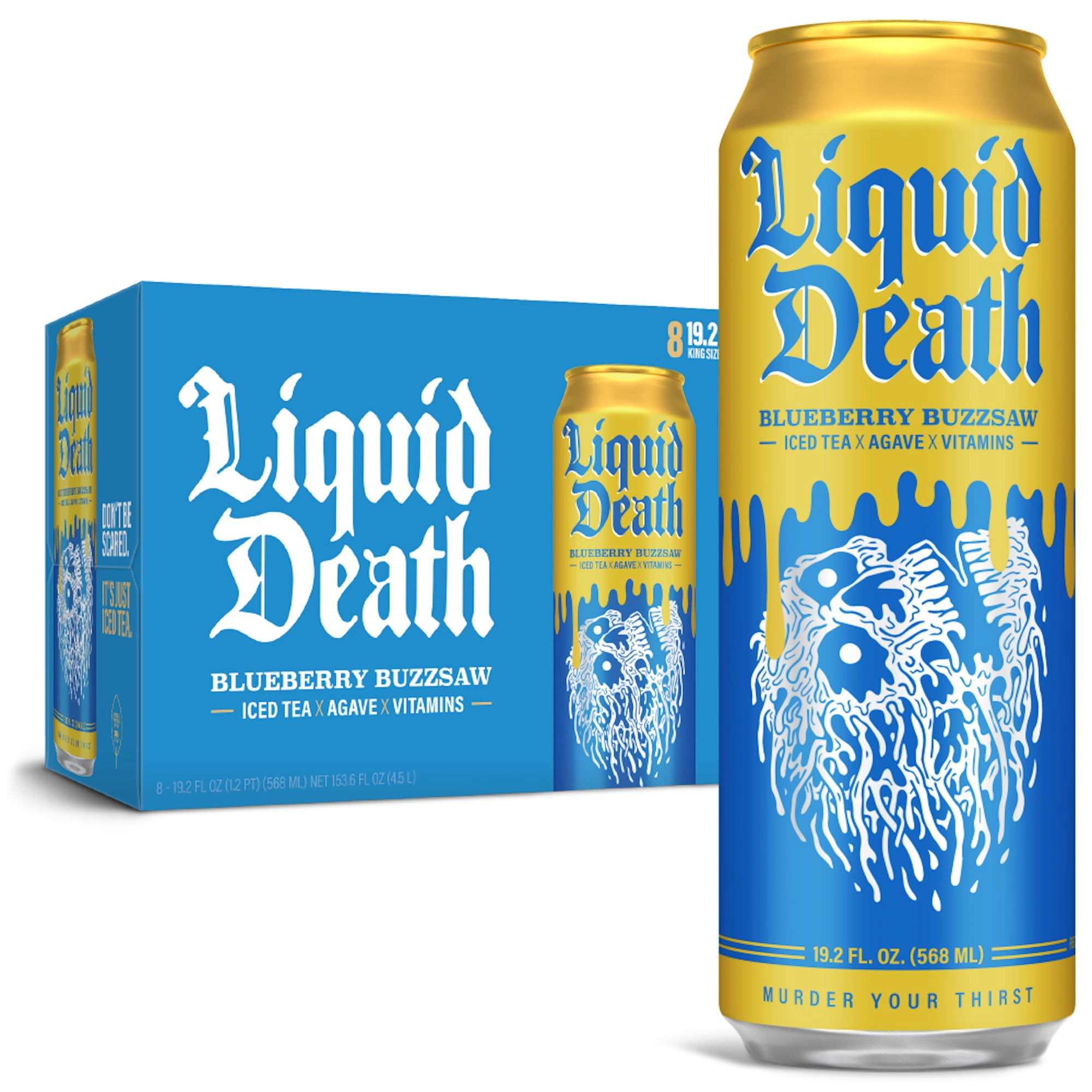 Liquid Death, Slaughter Berry Iced Tea, 8-Pack (19.2oz Cans