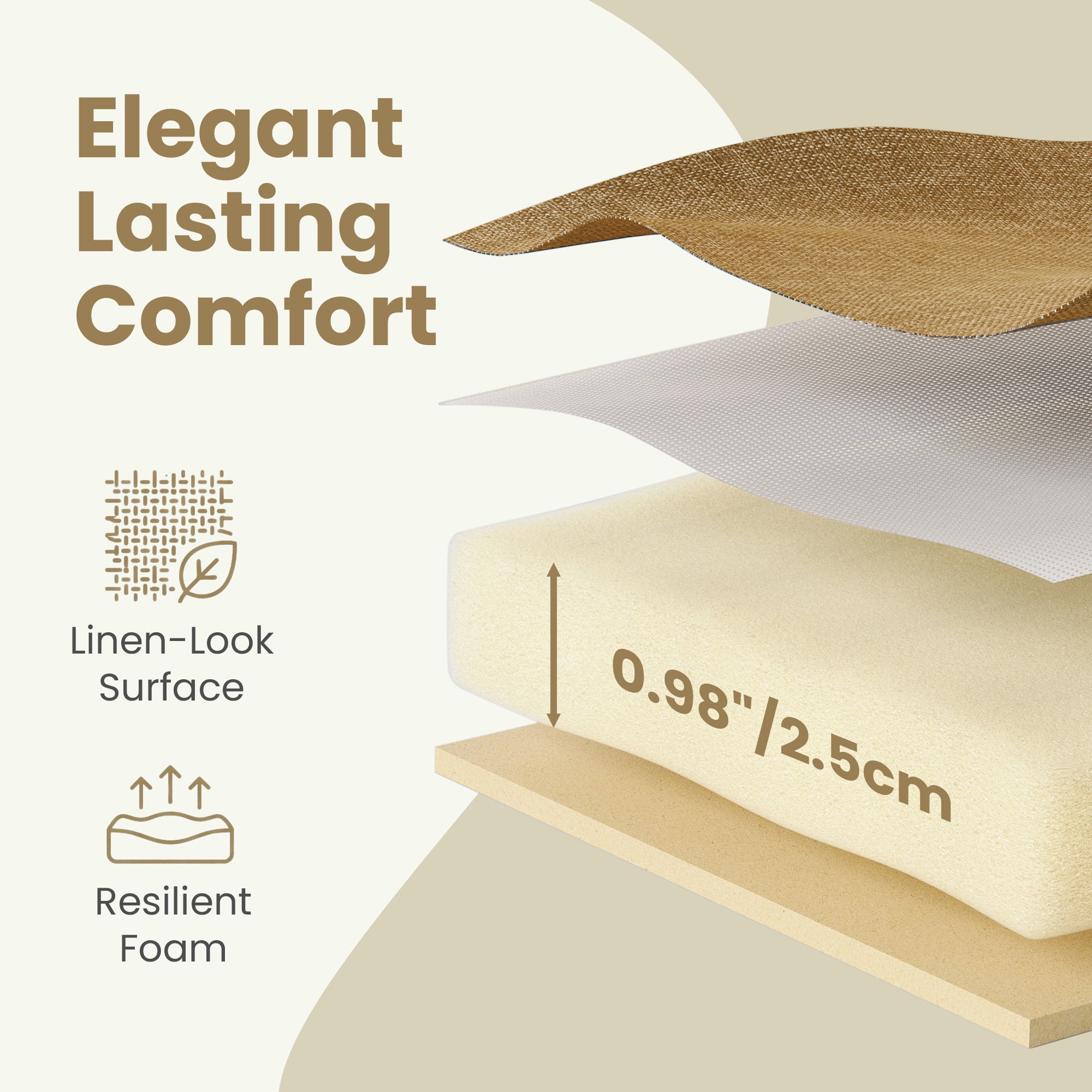 Ledrem 43" Foldable Storage Ottoman Bench, Multi-Functional Seating, Ginger