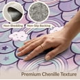 thumbnail image 6 of ODIKA 5'x7' Washable Area Rug Pink Galaxy Whimsical Mermaid Scales Iridescent Lilac Accents, Kawaii Clouds for Small Living Room, Bedroom, Easy Care, Non-Shedding, Pet Friendly, 6 of 7