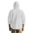 thumbnail image 7 of Mens Sweatshirt Under $10 Mens Hoodies Casual Cotton Textured Long Sleeve Half Button Pullover Hooded Sweatshirts, 7 of 7