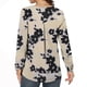thumbnail image 5 of ICHUANYI Clearance Women Fashion Casual Print V-Neck Loose Long Sleeve T-shirt Top Blouse Pullover(Black, L) ICHUANYI WER2023081501130, 5 of 7