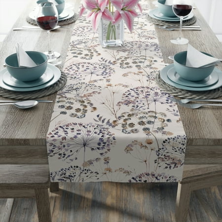 

Rustic Wild Flower Print Table Runner (Cotton Poly)