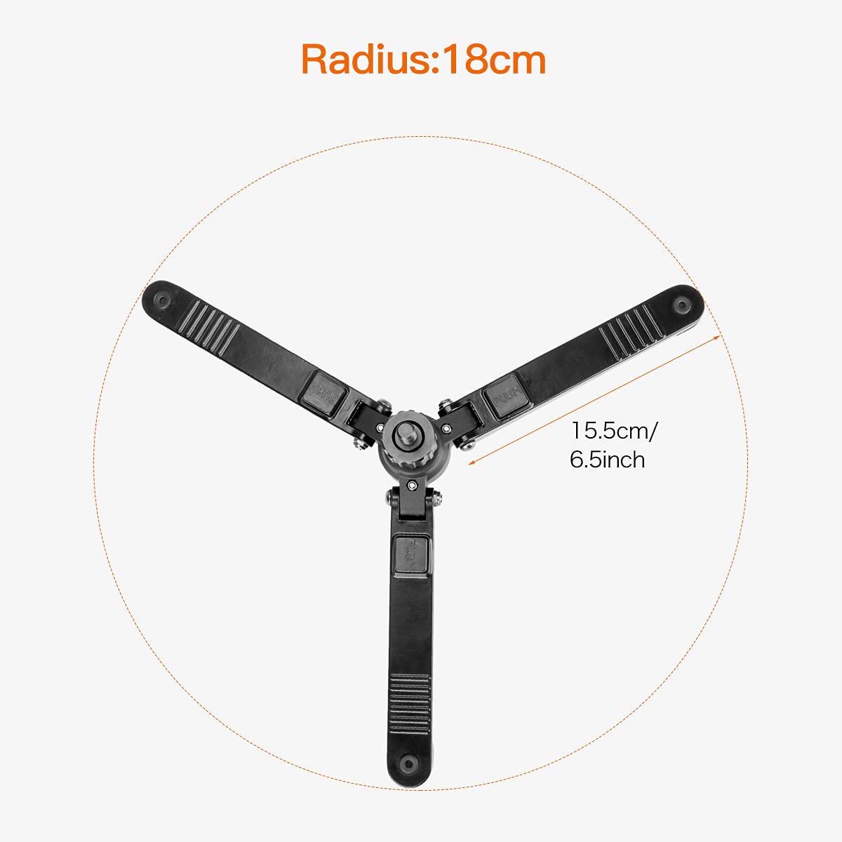 Koolehaoda Mini Tripod,Universal 3 Legs Monopod Base Stand Tripod Support With 3/8" Screw For Monopods Ballhead - KM3