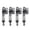Silver, variant on 4Pcs Rc Shock Absorber 100mm Cnc Aluminum Double Spring Shocks Off Road Upgrade Parts Durable for 1/10 Crawler Car Scx10 D90(black)