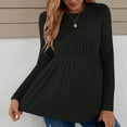 thumbnail image 2 of Fgnfyis Women Maternity Tops Long Sleeve Crew Neck Ribbed Shirts for Pregnancy Wear Black M, 2 of 6