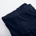 thumbnail image 5 of RKZDSR High Waist Flare Pants Womens Wide Leg Work Cargo Pants Bootcut Stretch Yoga Pants with Button Pockets Gym Loose Workout Leggings Sweatpant #02-Blue L, 5 of 8