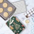 thumbnail image 5 of Yayeee Pot Holders Kitchen Heat Resistant with Pocket 7"x9.8" Cotton Oven Cooking Hot Pads, Yellow Christmas Gingerbread, 5 of 7