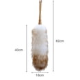 thumbnail image 2 of Anti-Static Lambswool Duster, 24.4 Inch Solid Wooden Handle, Twist Dust Release Mechanism, For Quick & Easy Furniture Cleaning, 2 of 7