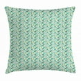 thumbnail image 1 of Leaves Throw Pillow Cushion Cover, Various Type Green Tone Leaves Scattered Randomly on White Background Tangled Design, Decorative Square Accent Pillow Case, 24 X 24 Inches, Multicolor, by Ambesonne, 1 of 2