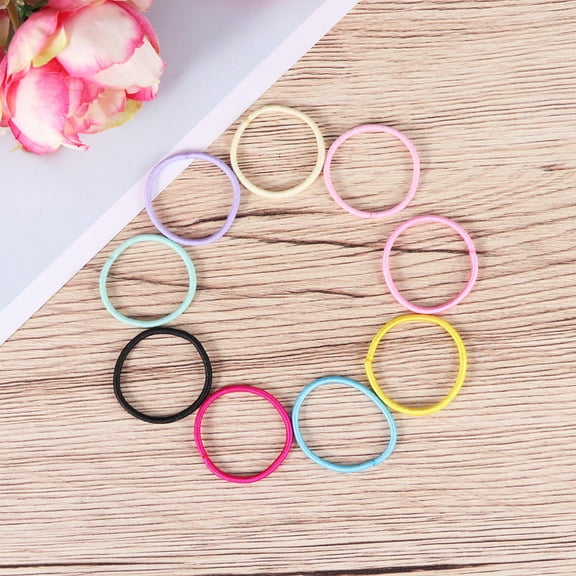 EXHUMKY 3Sets Hair Tie Assorted Color Ponytail Holder with Simple Design for Various Occasions