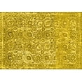thumbnail image 1 of Ahgly Company Machine Washable Indoor Rectangle Abstract Yellow Modern Area Rugs, 2' x 5', 1 of 4