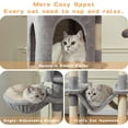 thumbnail image 4 of 70-Inch Cat Tree,Large Cat Tree Tower with Hammock, Scratching Post, Condo and Multi-Level Cat Tower for Large Cats, Cat Activity Center Playhouse, Light Gray LCT016, 4 of 7