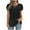 Black, variant on AherBiu Womens Short Petal Sleeve Tops Crossover V Neck Ruched Loose Summer Tunic Tops to Wear with Leggings
