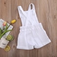 thumbnail image 2 of Unisex Infant Baby Square Neck Romper Pure Color Strap Bodysuit, 2 of 7