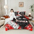 thumbnail image 4 of Homewish Gamepads Gamer 2pcs Bedding Comforter Set For Female Men Teens,Video Game Twin Comforter Sets,Abstract Game Breathable Bedding Set,Ultra Soft Home Decor,Reversible, 4 of 8