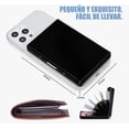 thumbnail image 4 of 2pz Tarjetero Metal Acero Inoxidable Cartera Credito Modelo Negro, 4 of 4