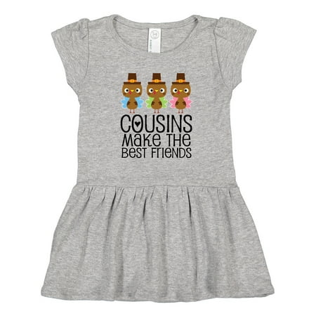 

Inktastic Thanksgiving Cousins Make the Best Friends Girls Toddler Dress